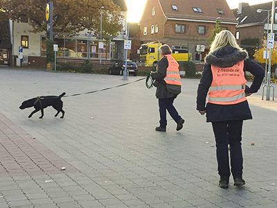 Mantrailing in der Hundeschule 2-Freunde